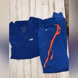 Figs XXS dark royal blue jogger set